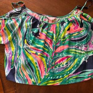 Lilly Pulitzer Vibrant Multicolor Off-Shoulder Blouse